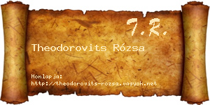 Theodorovits Rózsa névjegykártya